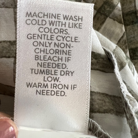 J Jill Green and White Gingham Cotton Silk Sleeveless Blouse Size XS Pe… - Picture 10 of 10